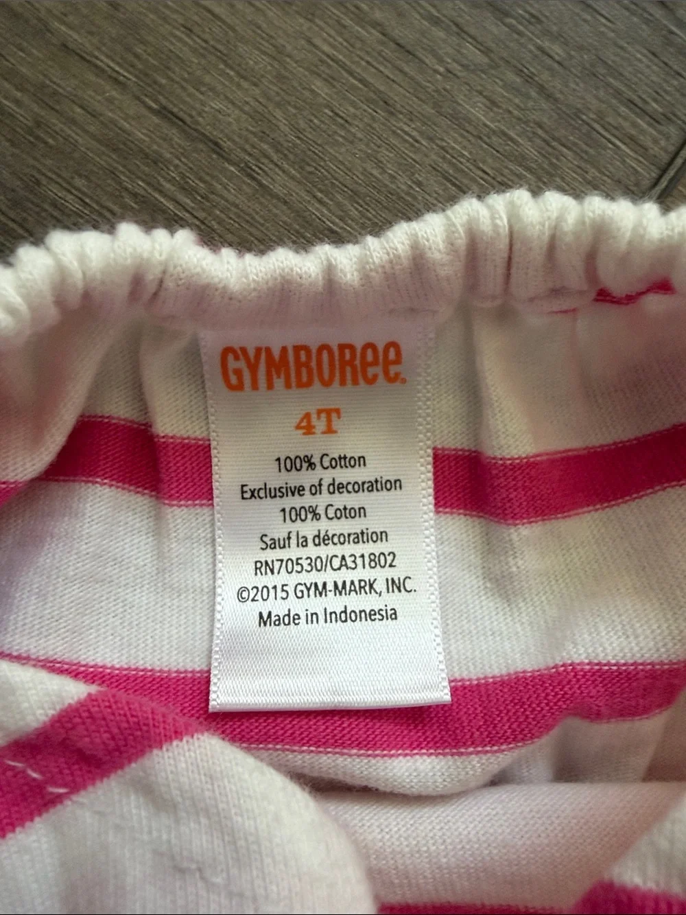 Gymboree Pink and White Striped Tank with Bow Accent